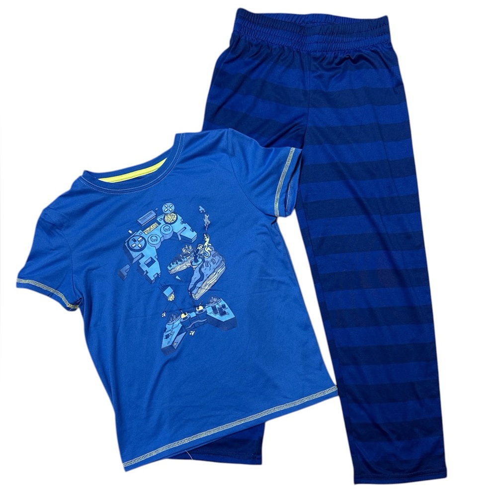 Blue Boys' Gaming Graphic Pajama Set - Short Sleeve Top & Pants- Cat & Jack 6/7
